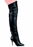 4 inch Heel Pig Leather Thigh High Boots Women's Size Shoe