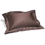 Pinzon Hotel Banded Egyptian Cotton Sateen Standard Sham, Espresso