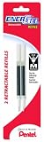 Pentel Refill Ink for EnerGel and Lancelot Gel Pen, 0.7mm, Metal Tip, Black Ink, 2 Pack (LR7BP2A)