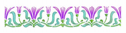 Home Design B515 - Motiv-Schablone, selbstklebend Lilien 11 x 70 cm