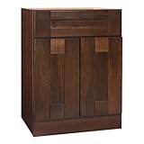 IMAGE OF Coastal Collection GEDD-2418 Georgetown Series Black Walnut with Chestnut Finish Vanity Base, 24-Inch-by-18-Inch