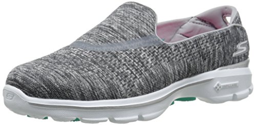 Skechers Performance Women's Go Walk 3 Renew Slip-On Walking Shoe, Gray, 8 M US