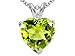 1.82 cttw 14k Gold Genuine Heart Shape 8mm. Peridot Pendant LIFETIME WARRANTY