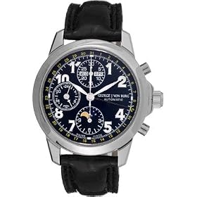 George J Von Burg Men's Eclipse Chronograph Strap Watch 31021C - Blue