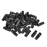 uxcell ホワイト　 プラスチック　5mm　コード　　ロック　コードロック　テント　 50個