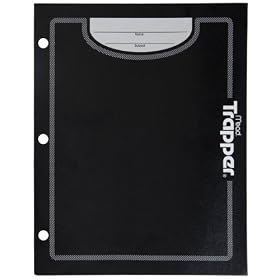 Trapper Folder, 2-pocket, Paper, Black (72185)