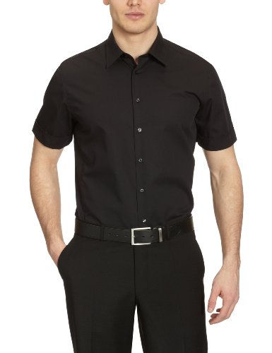 Seidensticker Herren Businesshemd Slim Fit 21001, Gr. 44, Schwarz (Schwarz (84)) Preisvergleich
