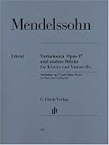 Variations and Other Pieces for Piano and Violoncello op. 17 - piano and cello - (HN 669)