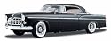 1956 Chrysler 300B diecast model car 1:18 scale die cast by Maisto - White