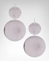 Textured Two Disc Earring large image