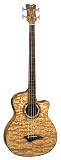 Dean Guitars Exotica Quilt Ash A/E Bass GN with Aphex 4-Strings Acoustic-Electric Bass Guitar