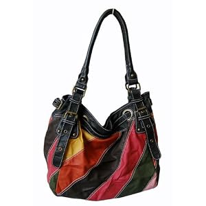 Multi-Color Trendy Striped Hobo/Handbag - Color Variations Available
