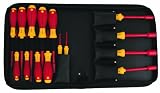 Wiha 32190 Slotted, Phillips and Inch Insulated Screwdriver Set, 1000 Volt, 15 Piece
