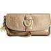 AUTHENTIC COACH SOHO ANTIQUE LEATHER GOLD CLUTCH 42048