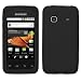 Solid Black Silicone Skin Gel Cover Case For Samsung Galaxy Prevail M820
