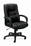 IMAGE OF basyx by HON HVL131 Executive High-Back Chair, Black
