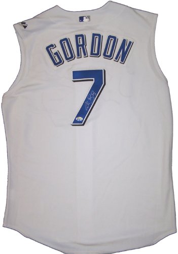 Alex Gordon White Autographed/Signed Jersey
