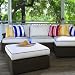 Bungalow Sectional Sofa - Left Arm Piece of Sectional - Wicker Patio Furniture