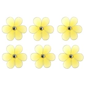 2" Yellow Mini Daisy Flower 6pc nylon hanging ceiling wall baby nursery room wedding decor