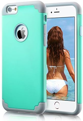 iPhone 6S case,2in1 Hybrid Case Cover for Iphone 6 by GPIXIU. Hard Cover for Iphone 6 Printed Design Pc+ Silicone Hybrid High Impact Defender Case Combo Hard Soft Cases Covers