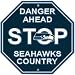 Seattle Seahawks Plastic Stop Sign Danger Ahead Seahawks Country