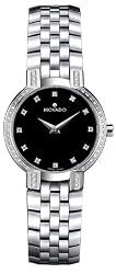 Movado Women's 605586 Faceto Diamond Accented Stainless-Steel Watch