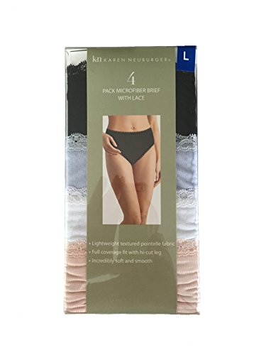 Karen Neuberger Microfiber Brief with Lace - 4 Pack
