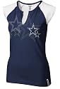 Dallas Cowboys Women's Navy High Pitch Split Neck Top