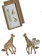 Sterling Silver & Cloisonne Enamel Giraffe Stud Earrings in Bamboo Gift Box