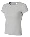 Ladies' 1x1 Rib Cap Sleeve Scoopneck T-Shirt