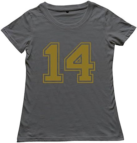 Number 14 Womens O-Neck Tee Shirts DeepHeather Large