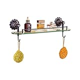 Rozin ガラス 化粧品収納ラック バスルーム棚 オイルは青銅をこすり お風呂 用品用 ホルダー ラック