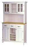 Buffet Hutch with Wine Rack in White Finish