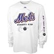 Men`s New York Mets L/S White Baseball Club Tshirt