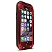iPhone 6S Case,CSTM-4-layer Protection Cover Case forApple iPhone 6/6S,5 Colors Corning Gorilla Glass Aluminum Metal Protective Case for Apple iPhone 6/6S 4.7 inch(Water/dirt/shock Proof) (Red)
