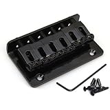 BQLZR Black 6 string Fixed Hard Tail Guitar Bridge For Guitar