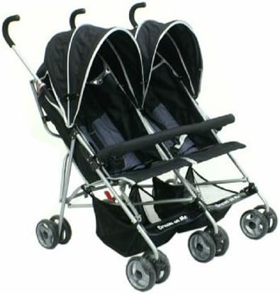 Bright Starts Flexi Ball, 0+, 1 Toy and Dream on Me Black Side By Side Twin Baby Stroller