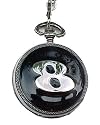 8 Ball pocket watch. Silver tone case and chain classic size pocket watch of 2 inches