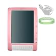 Amazon Kindle DX E-Book Reader Silicone Skin Rubber Cover ( PINK ) + White Amazon Kindle DX Car Charger + Vangoddy tm, Live*Laugh*Love wrist band!!!