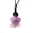 Amethyst Turtle Pendant - Adjustable Cord