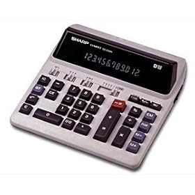 Click here to buy Display Desktop Calculator, 8-1 3Wx8-2 3Dx2-4 5L, Black SHRQS2122H by Sharp.