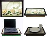 Magnolias Lap Desk - For Laptop Computer, Meals - Other Designs Available