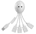 USB Hub 2.0 4-port For Mac and PC High Speed. Very Cute Octopus Design. (White)