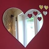 Hearts out of Heart Mirror 12cm x 10cm