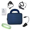 Blue Amazon Kindle 2 Hard Shell Carrying Case + A Black LED Reading Light + Car Charger + Wall Charger + A Screen Protector + A Live*Laugh*Love Wrist Band!!!