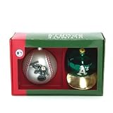 Oakland Athletics Baseball & Hat Christmas Ornaments
