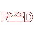 Xstamper "FAXED" Title Eco-Stamp, Pre-inked/Re-inkable, 0.5 x 1.625 Inches, Red (4402)