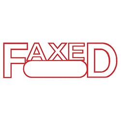 Xstamper "FAXED" Title Eco-Stamp, Pre-inked/Re-inkable, 0.5 x 1.625 Inches, Red (4402)