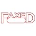 Xstamper "FAXED" Title Eco-Stamp, Pre-inked/Re-inkable, 0.5 x 1.625 Inches, Red (4402)
