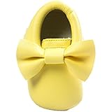 Weixinbuy Baby Boys Girls Soft Soled Tassel Bowknots Crib Shoes PU Moccasins